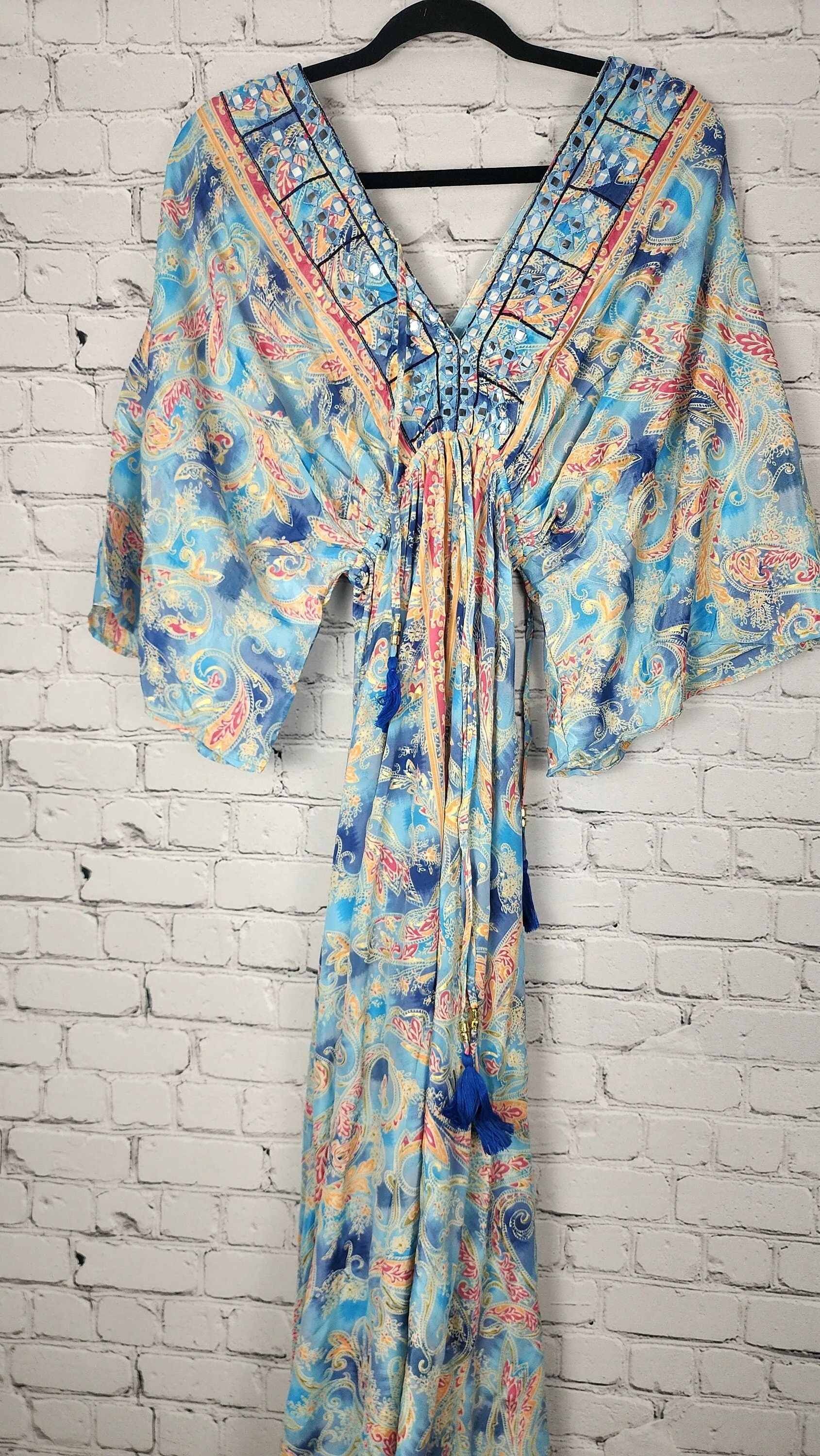 Boho dress, Bohemian Clothing, Summer party dress, loose dress,Cocktail party kaftan,Festival wear,One Size kaftan, Maxi Dresses