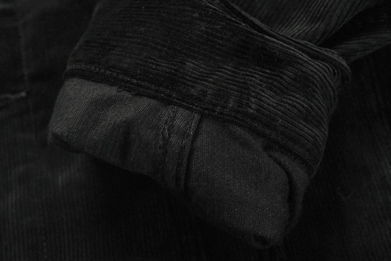 Boncoura Heavyweight Corduroy Trucker Jacket (Black)