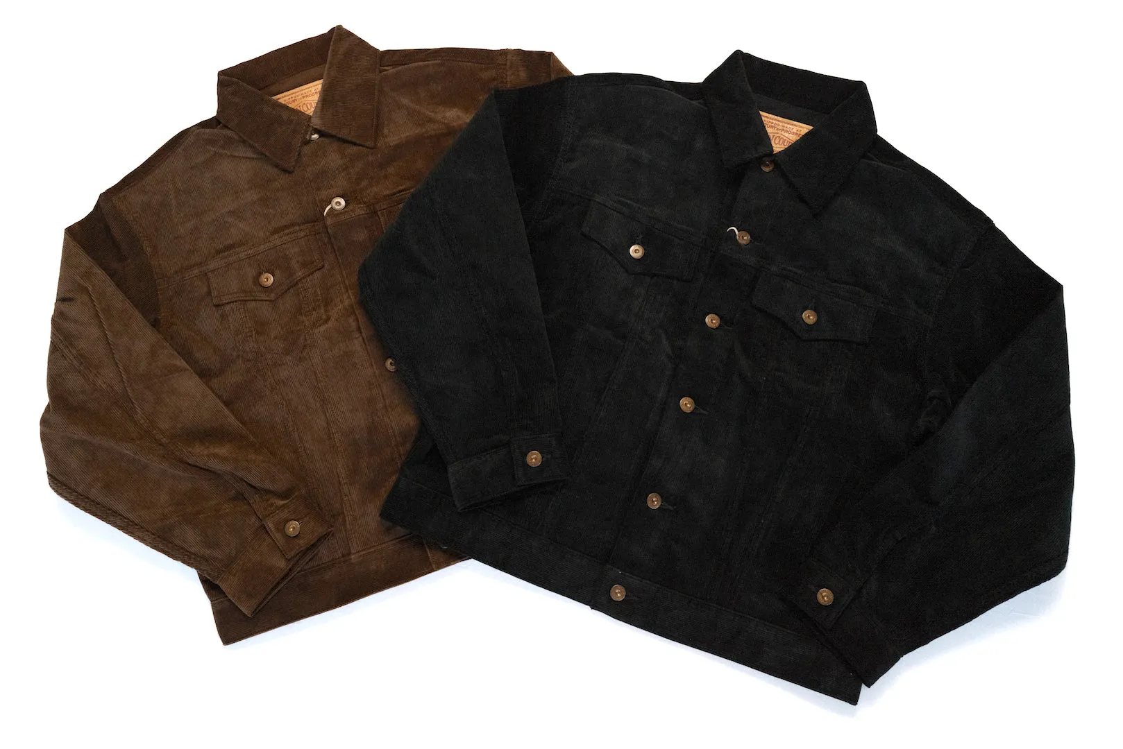 Boncoura Heavyweight Corduroy Trucker Jacket (Black)