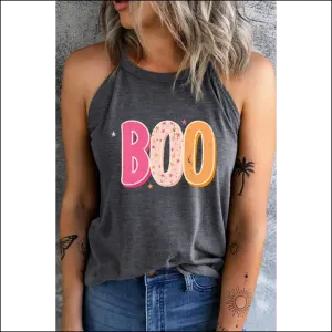 Boo-tiful Round Neck Sleeveless Graphic Tank Top