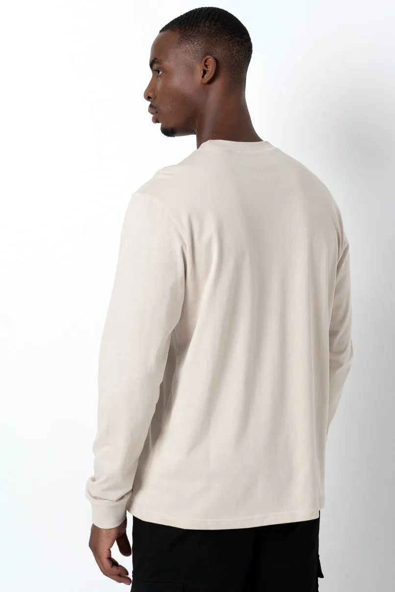 Branded Long Sleeve T-Shirt _ 157007 _ Cement