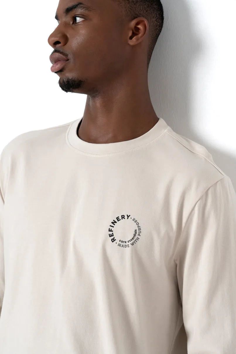 Branded Long Sleeve T-Shirt _ 157007 _ Cement