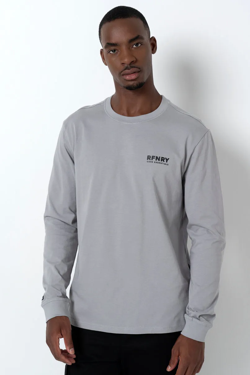 Branded Long Sleeve T-Shirt _ 157008 _ Grey