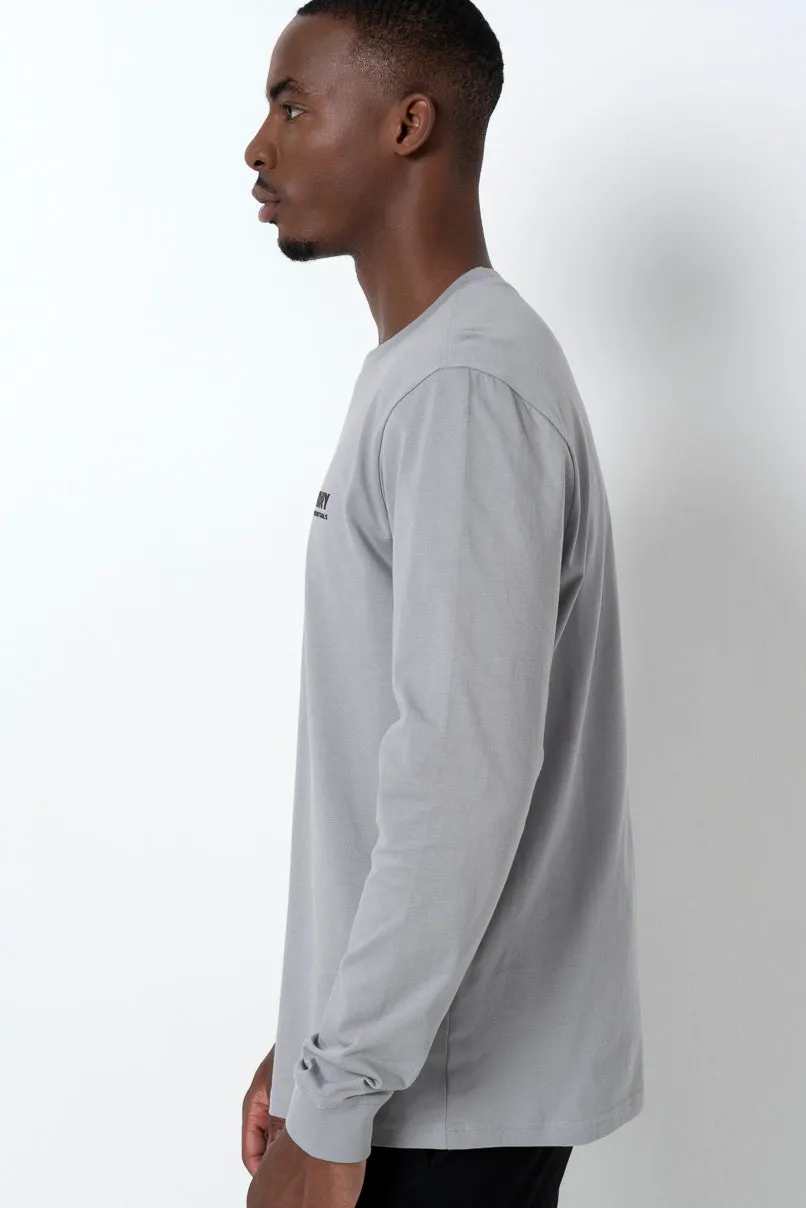 Branded Long Sleeve T-Shirt _ 157008 _ Grey