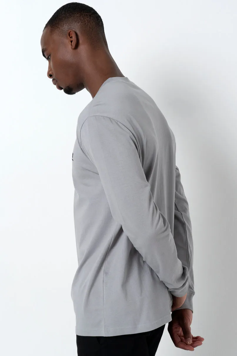 Branded Long Sleeve T-Shirt _ 157008 _ Grey