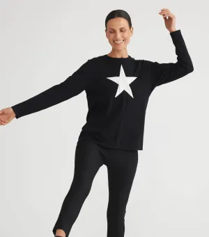 Brave   True Black Petra Star Knit Jumper BT6909-1
