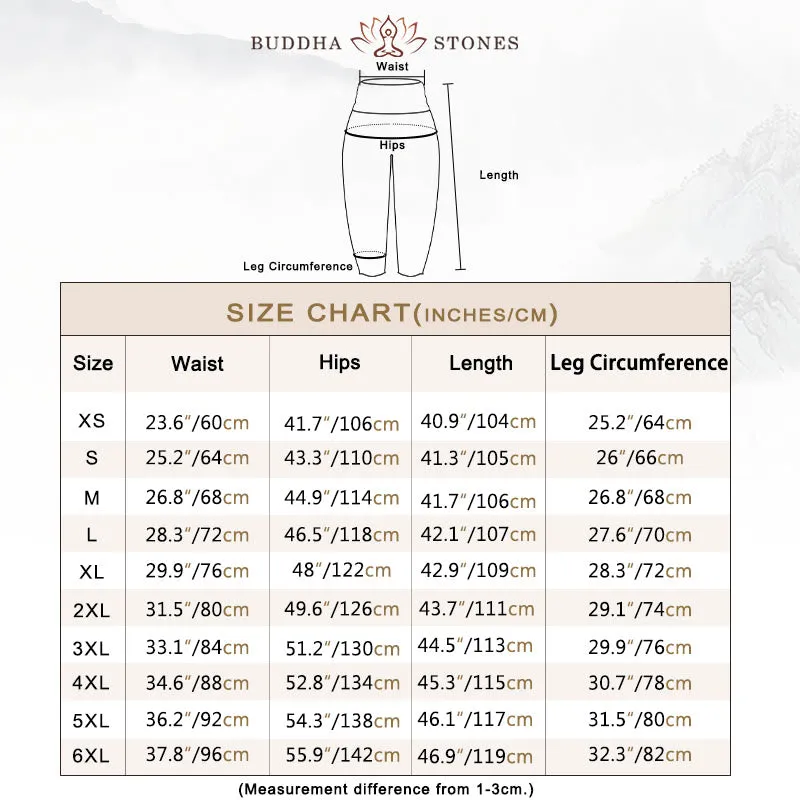 Buddha Stones Casual Red-crowned Reed Sun Crane Pattern Women's Elastic Waist Harem Pants