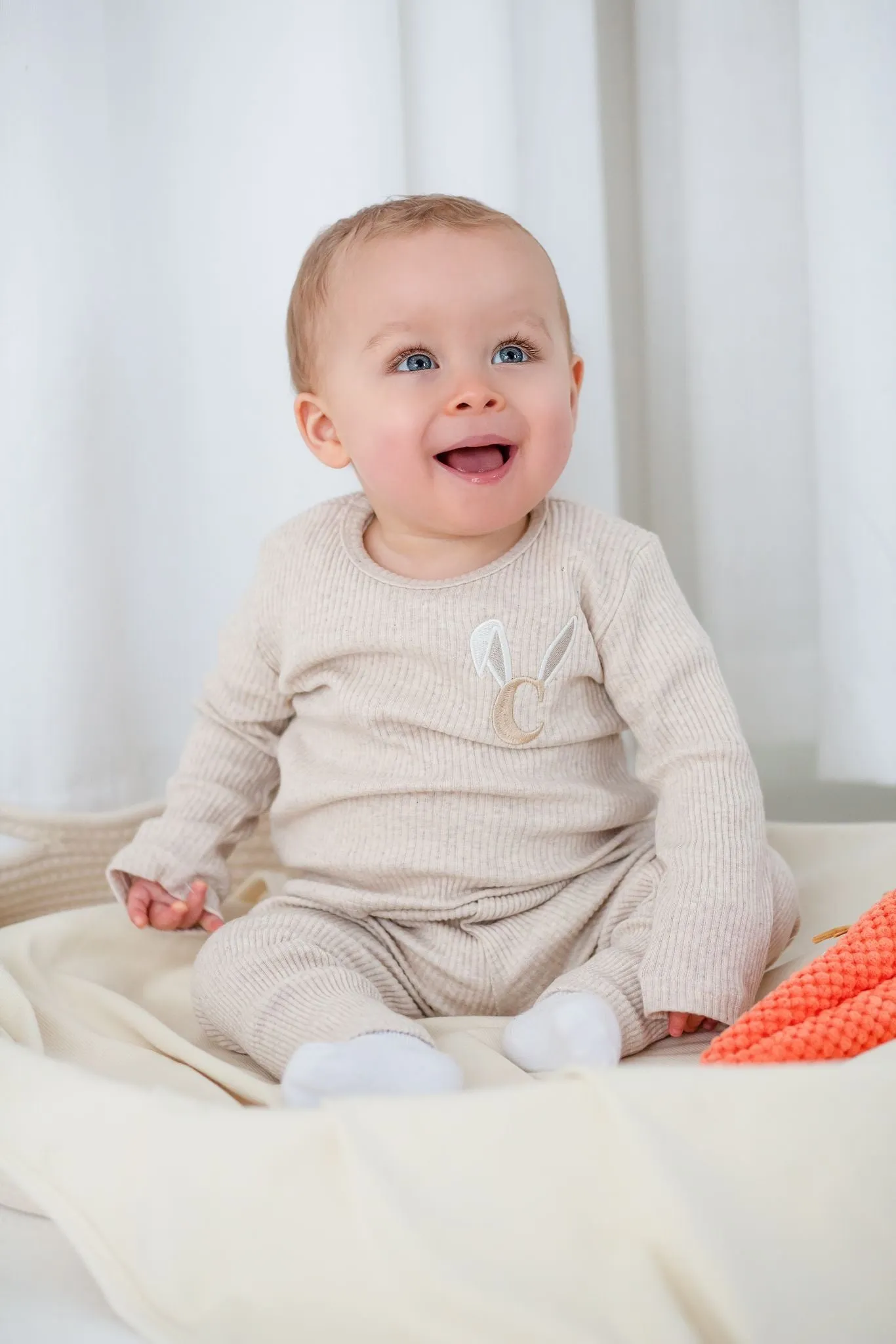 Bunny Ribbed Set - Embroidery