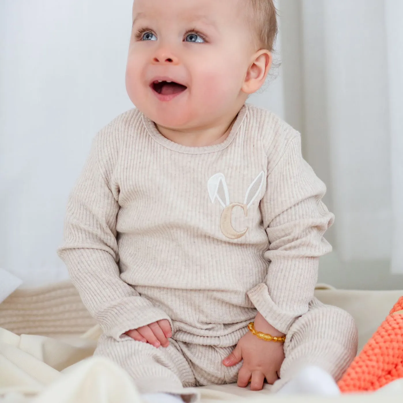 Bunny Ribbed Set - Embroidery
