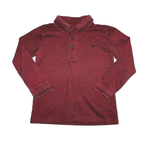 Burgundy Polo Long Sleeve Tee