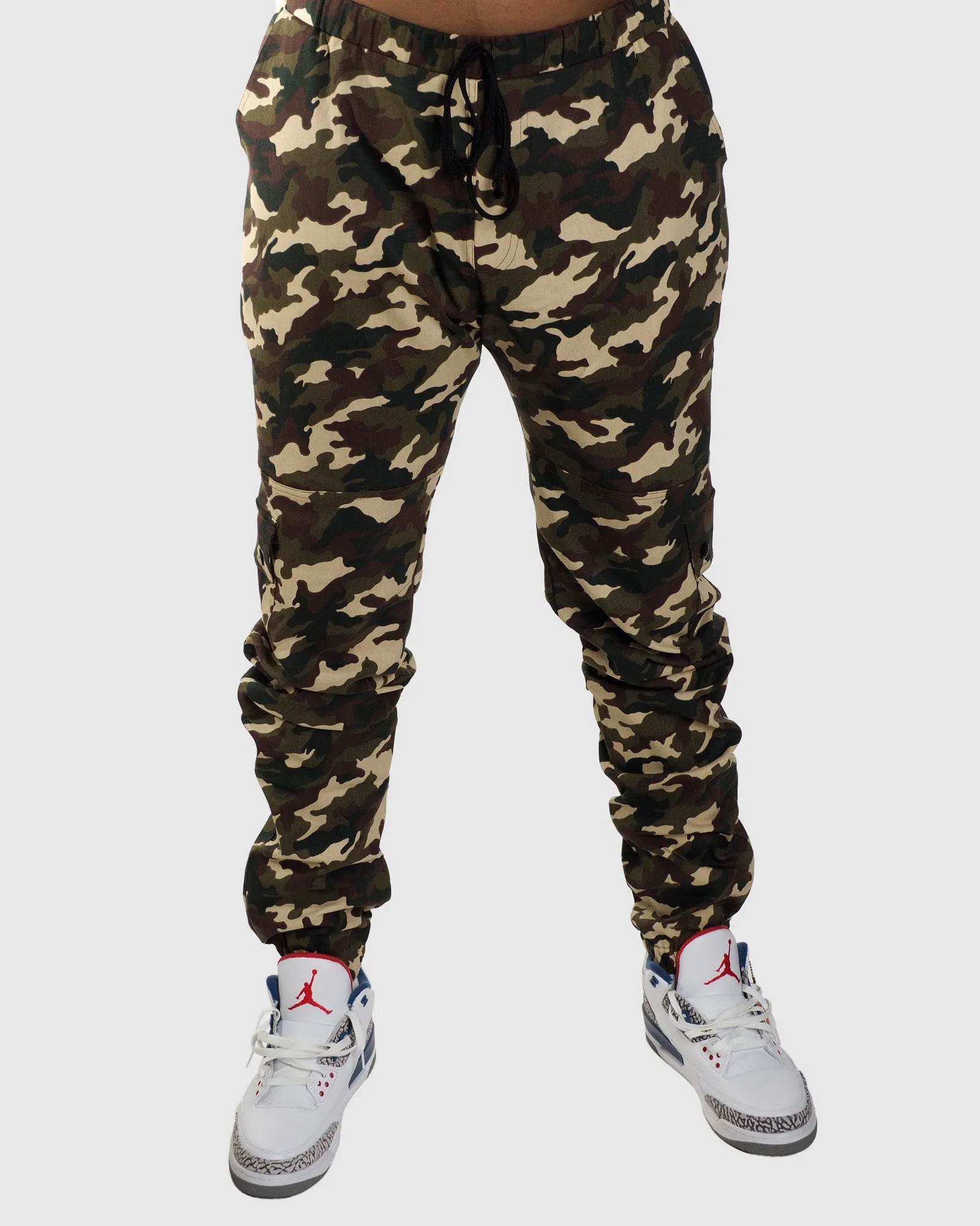 Cargo Joggers- Green Khaki Camo