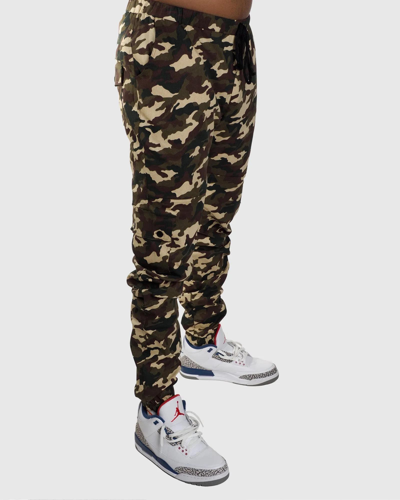 Cargo Joggers- Green Khaki Camo