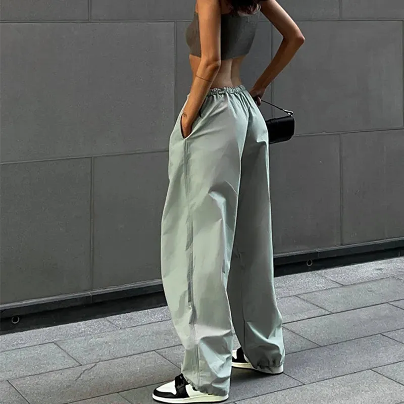 Cargo Pants Y2K Clothes Loose Drawstring Low Waist Joggers