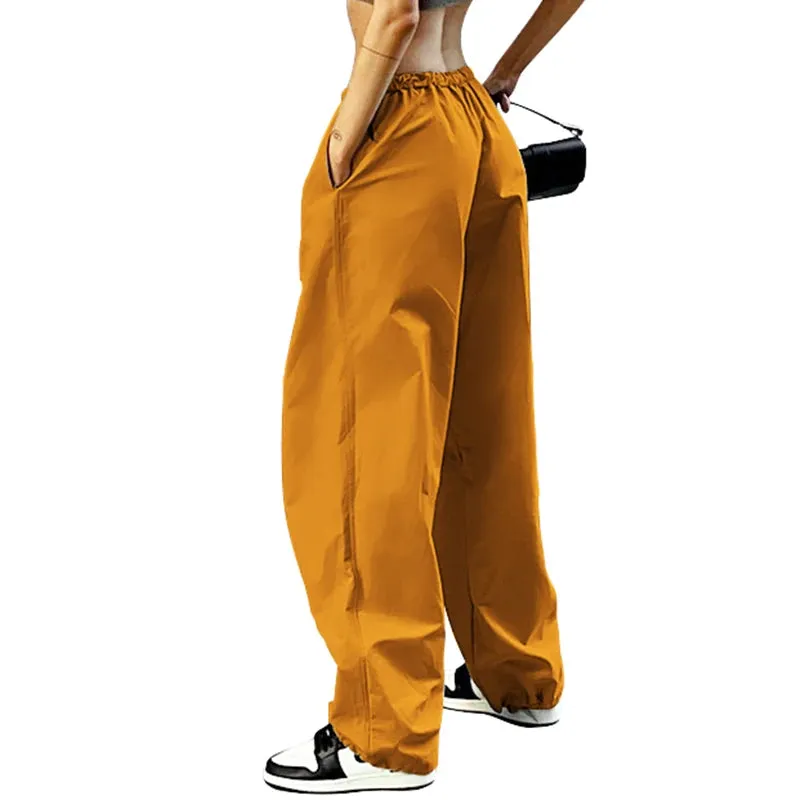 Cargo Pants Y2K Clothes Loose Drawstring Low Waist Joggers