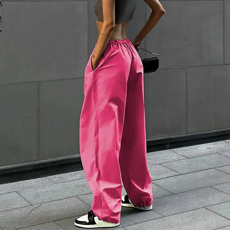 Cargo Pants Y2K Clothes Loose Drawstring Low Waist Joggers
