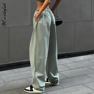 Cargo Pants Y2K Clothes Loose Drawstring Low Waist Joggers