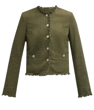 Carmen Tweed Jacket in Army