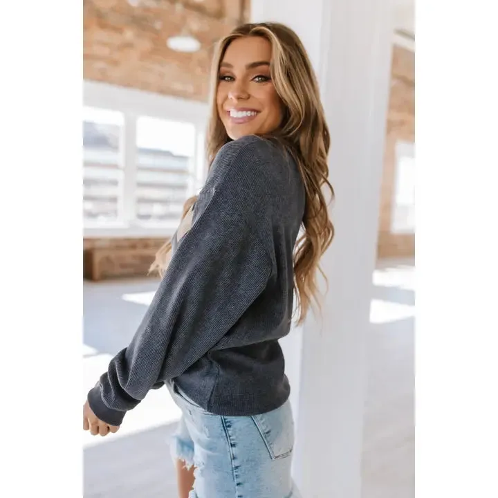 Carolyn Cord Heart Graphic Sweatshirt