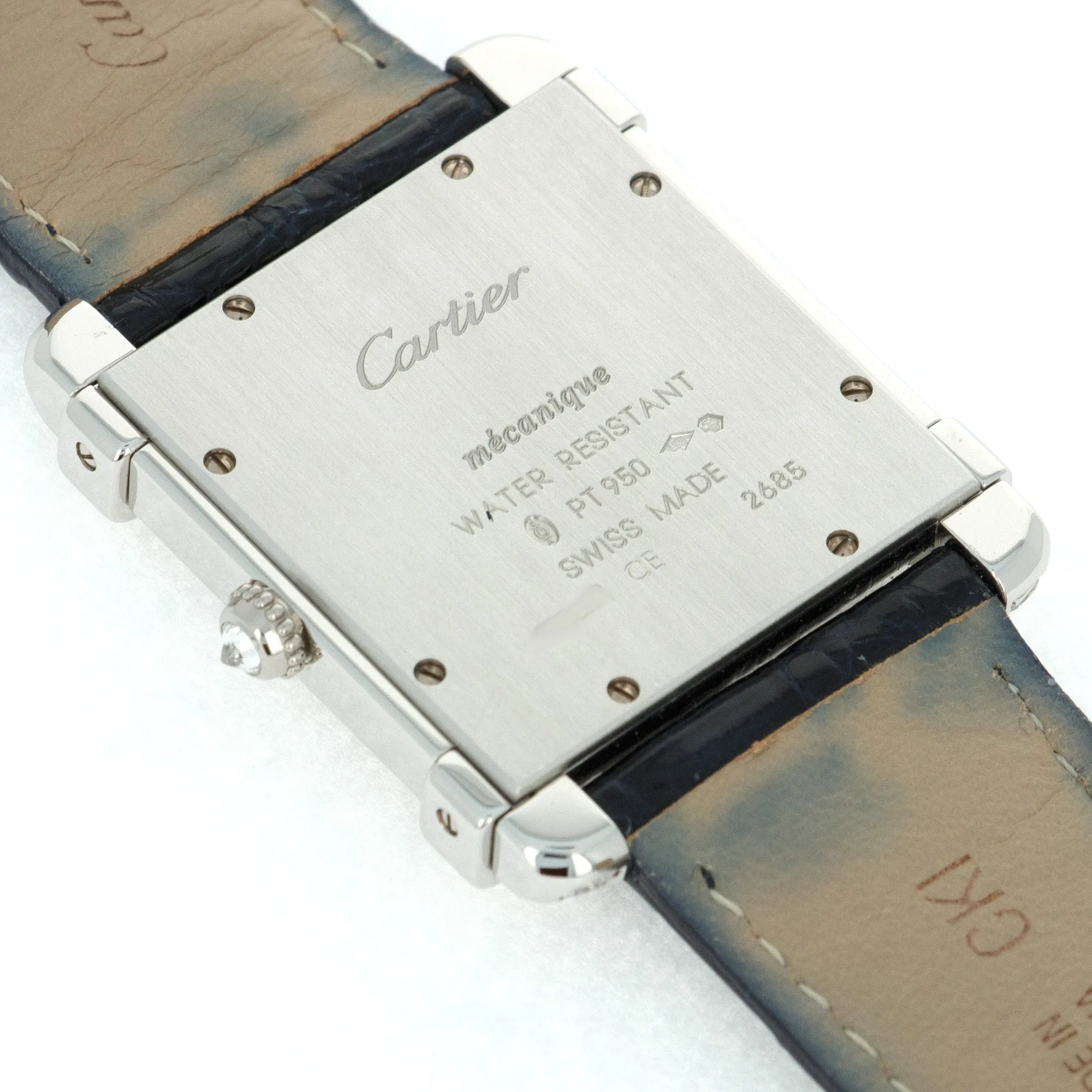 Cartier Platinum and Diamond Tank Chinoise Ref. 2685