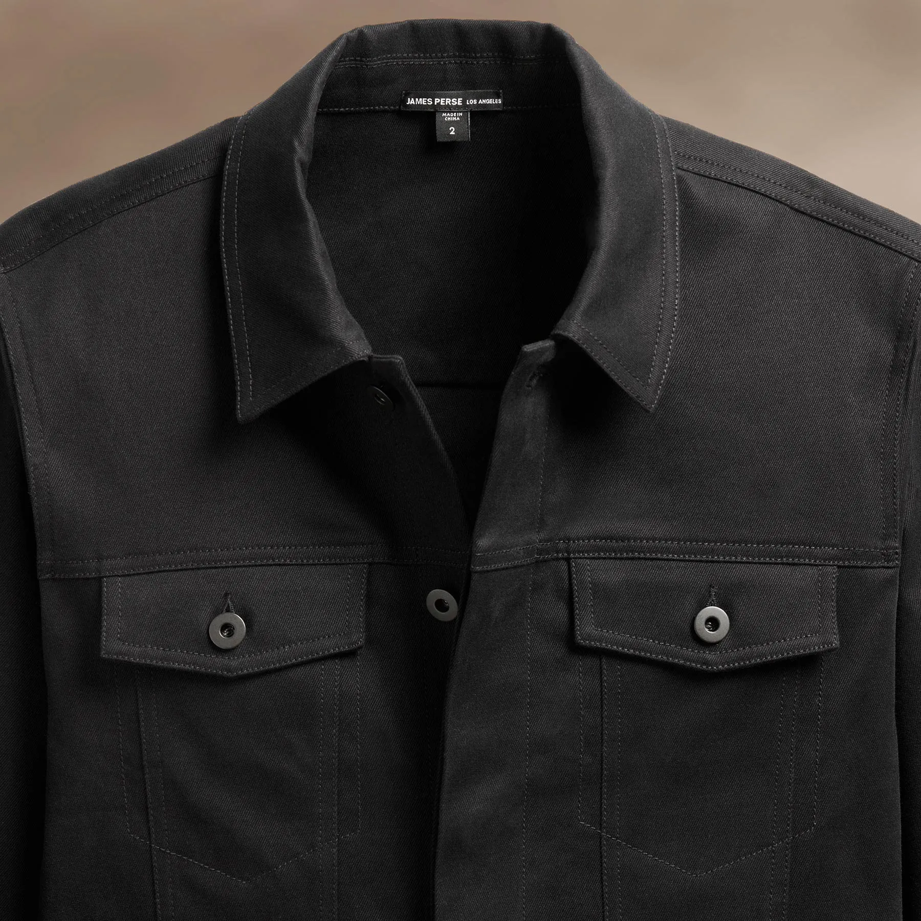 Cashmere Touch Cotton Jacket - Black