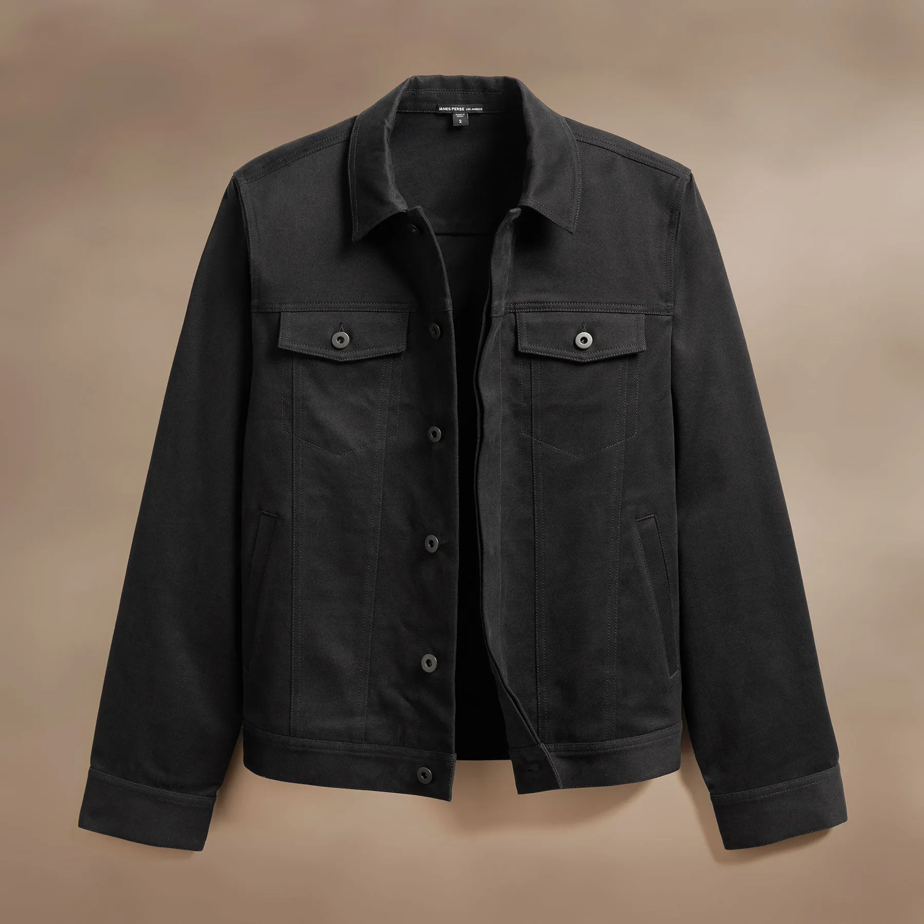 Cashmere Touch Cotton Jacket - Black