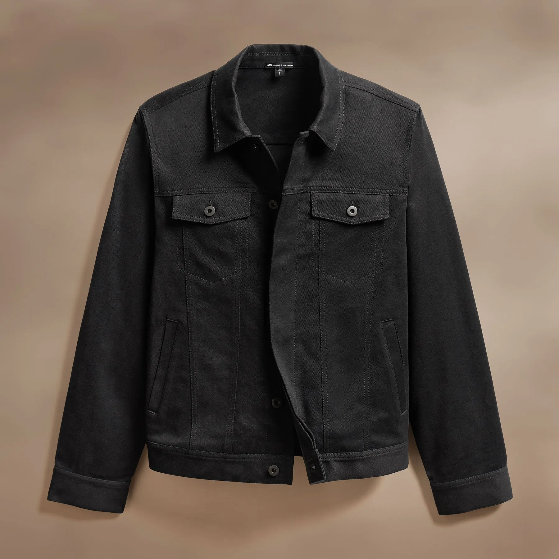 Cashmere Touch Cotton Jacket - Black