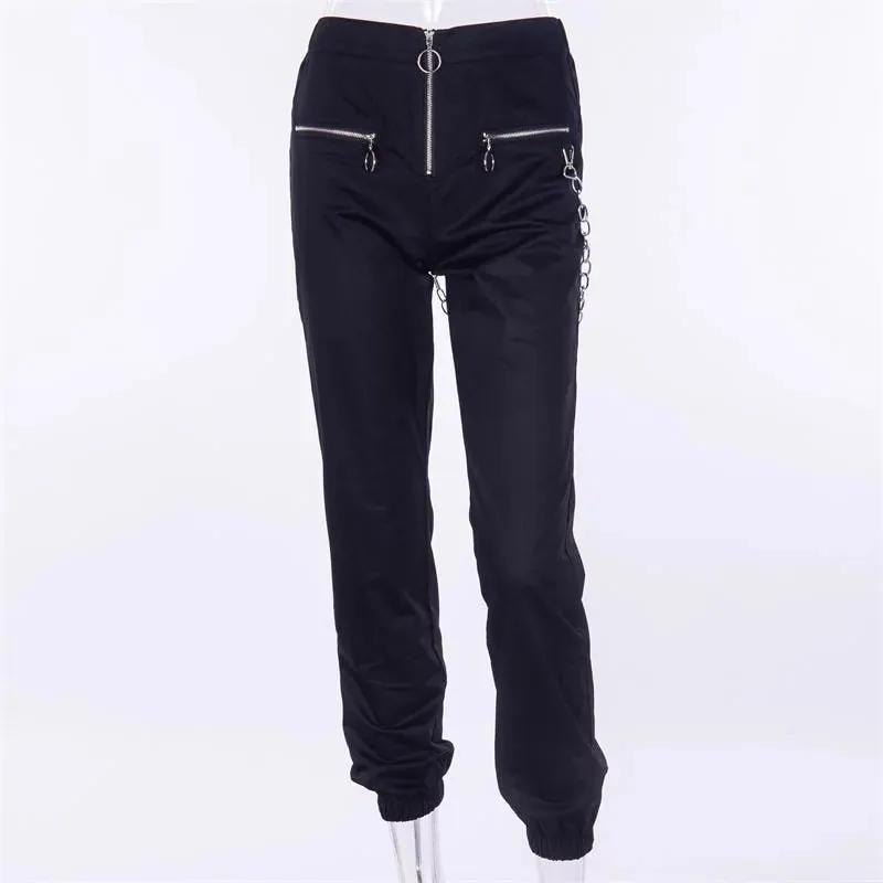 Casual Harem Pants With Chain