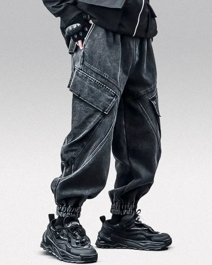 Chic Black Washed Trousers