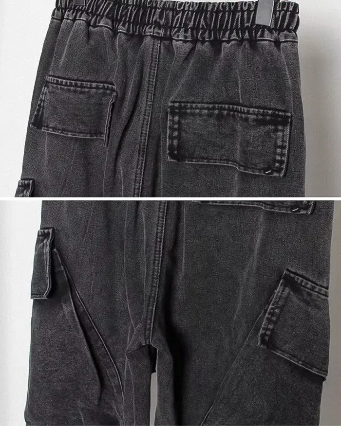 Chic Black Washed Trousers
