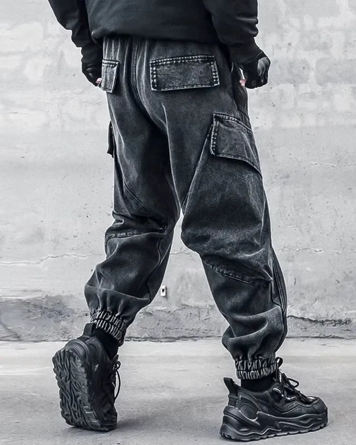 Chic Black Washed Trousers