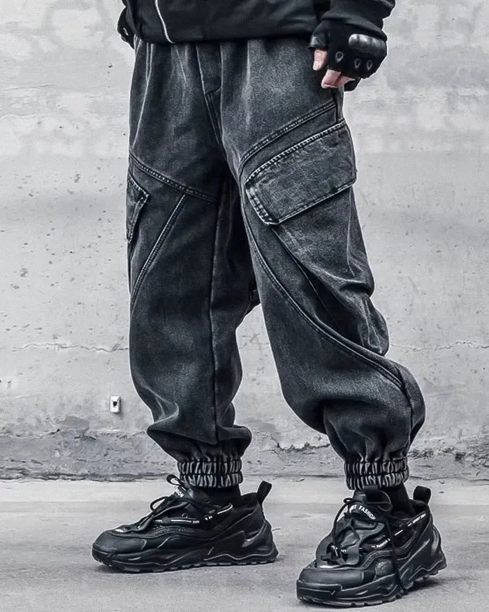 Chic Black Washed Trousers