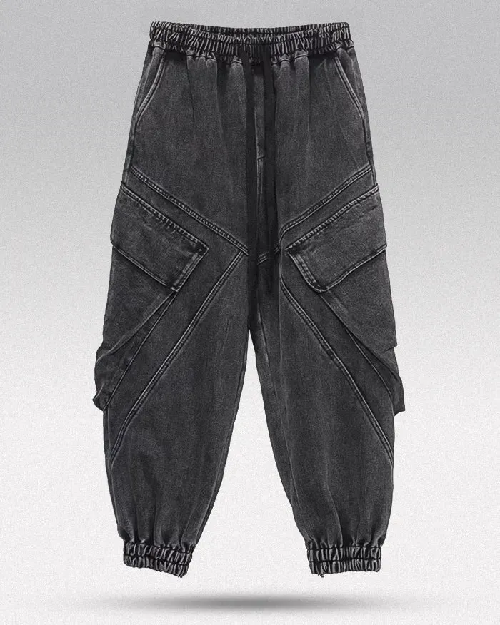 Chic Black Washed Trousers