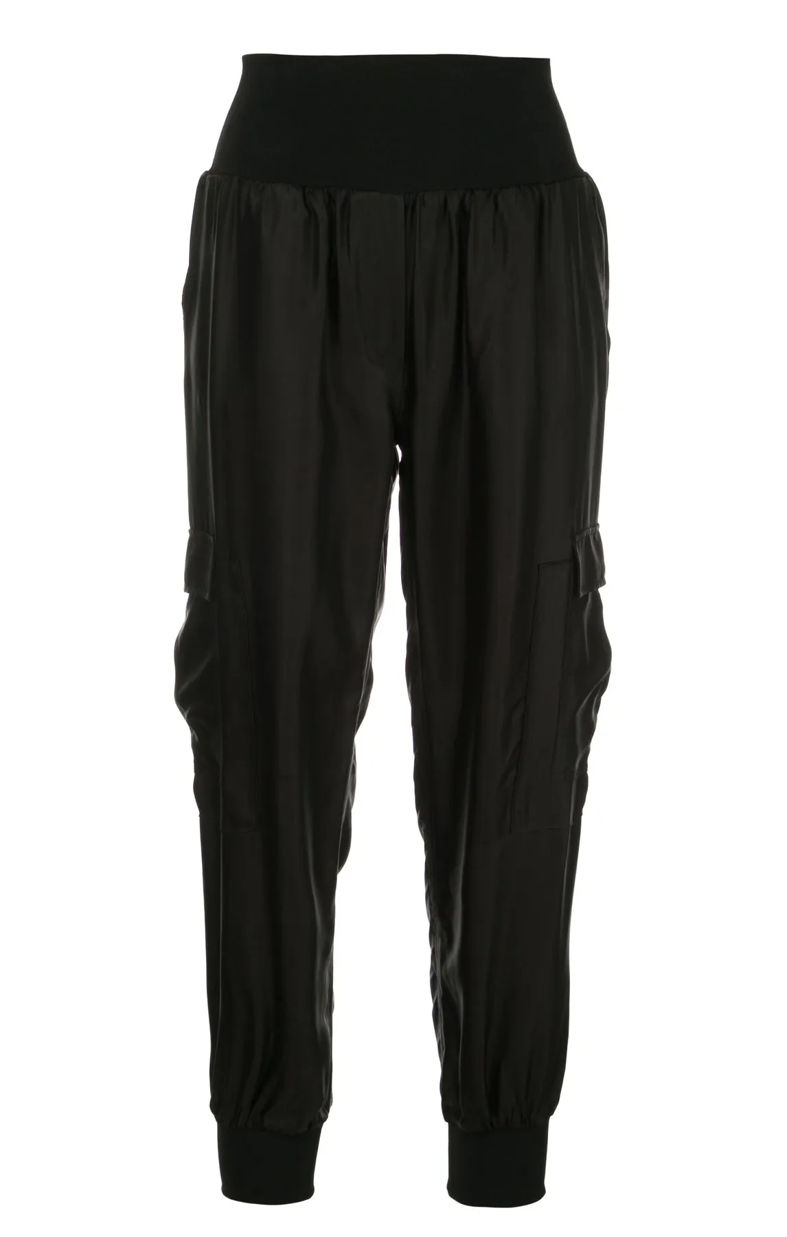 Cinq à Sept Women's Giles Twill Cargo Joggers – Black, Size Small