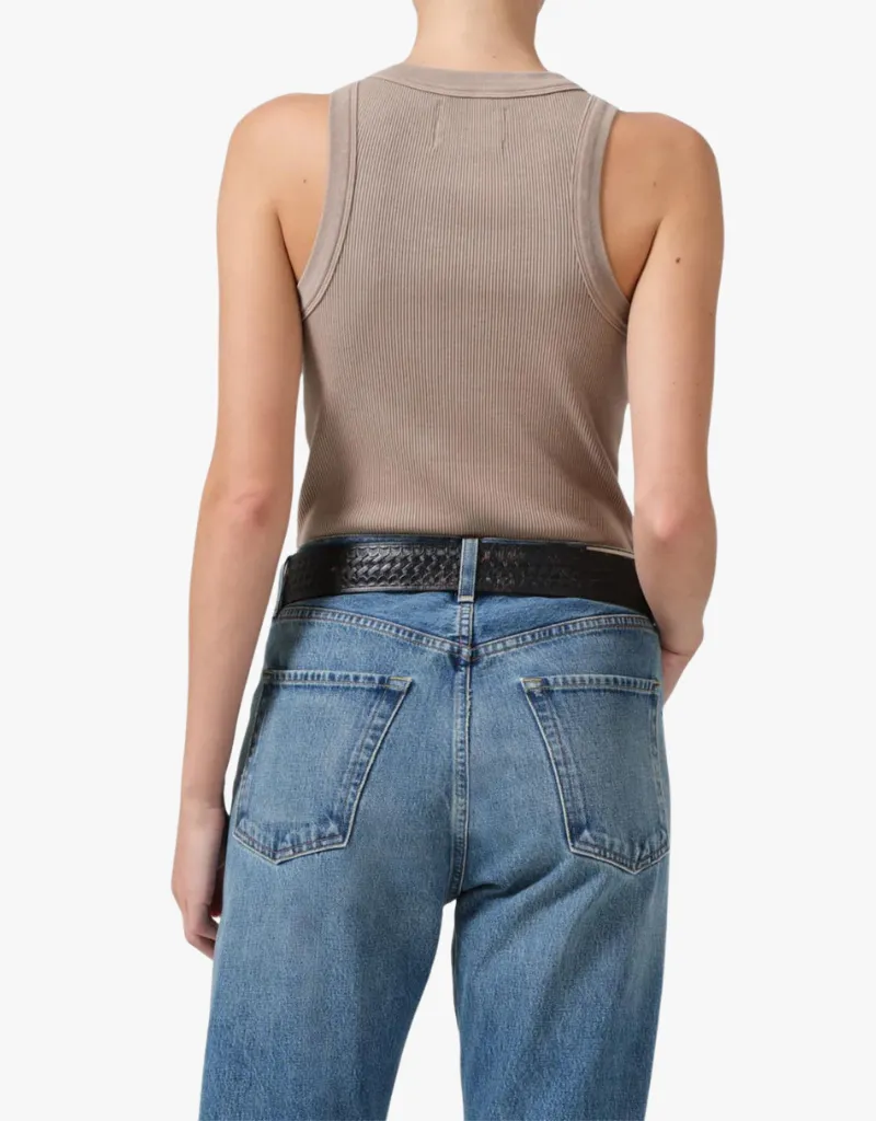 Citizens of Humanity Isabel Rib Tank Top in Sand Atlas