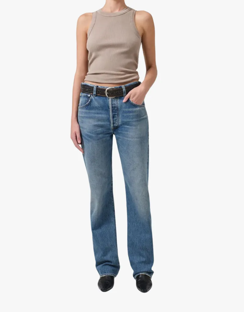 Citizens of Humanity Isabel Rib Tank Top in Sand Atlas
