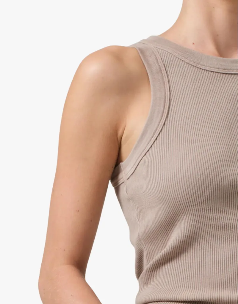 Citizens of Humanity Isabel Rib Tank Top in Sand Atlas