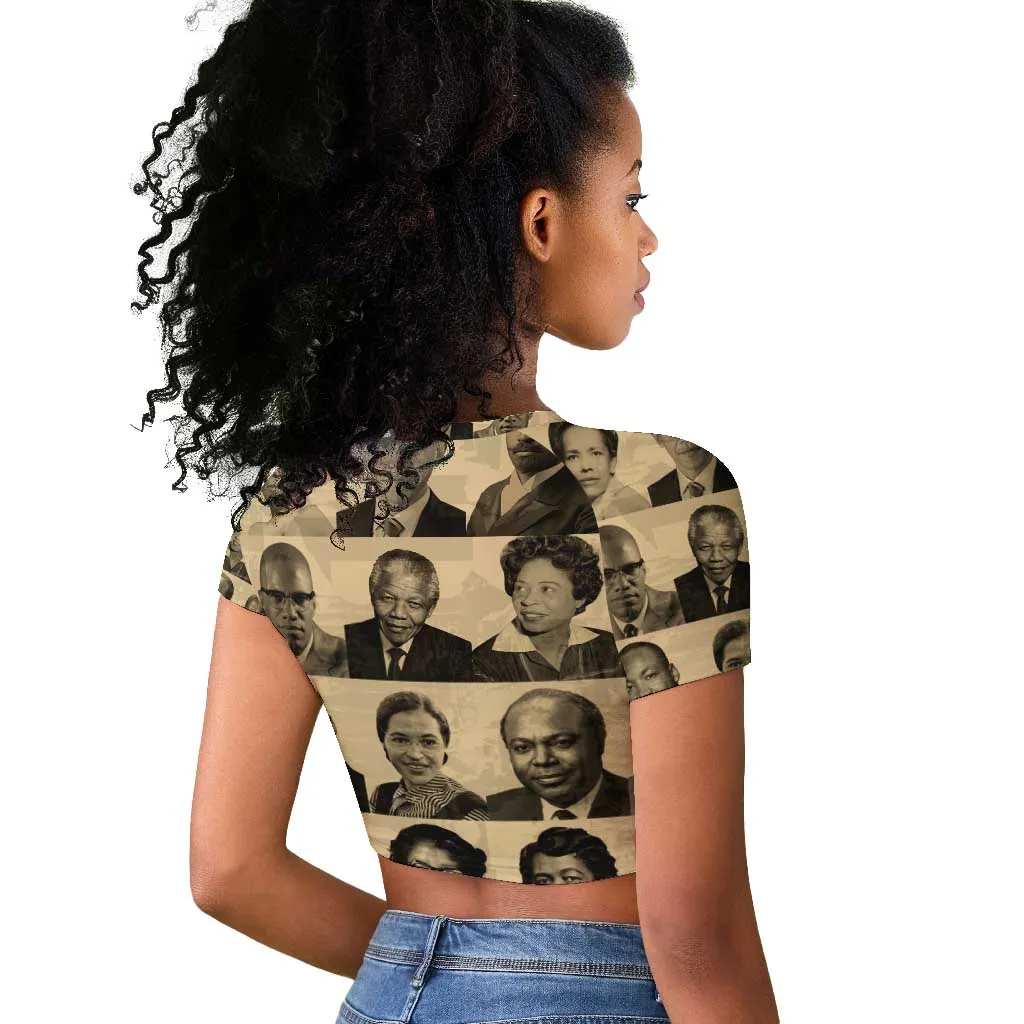 Civil Rights Leaders Raglan Cropped T shirt African-American DT02