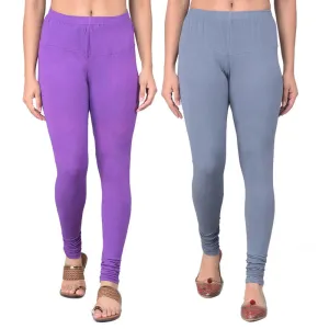 Comfort Lady Regular Fit Ankle Length Leggings Pack of  2