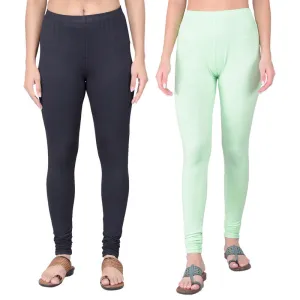 Comfort Lady Regular Fit Ankle Length Leggings Pack of  2