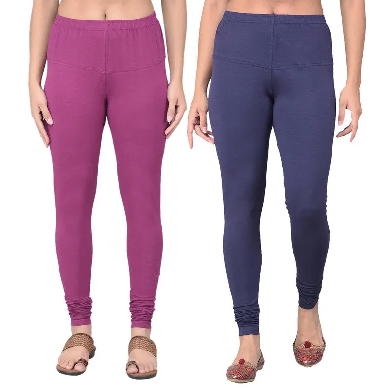 Comfort Lady Regular Fit Ankle Length Leggings Pack of  2