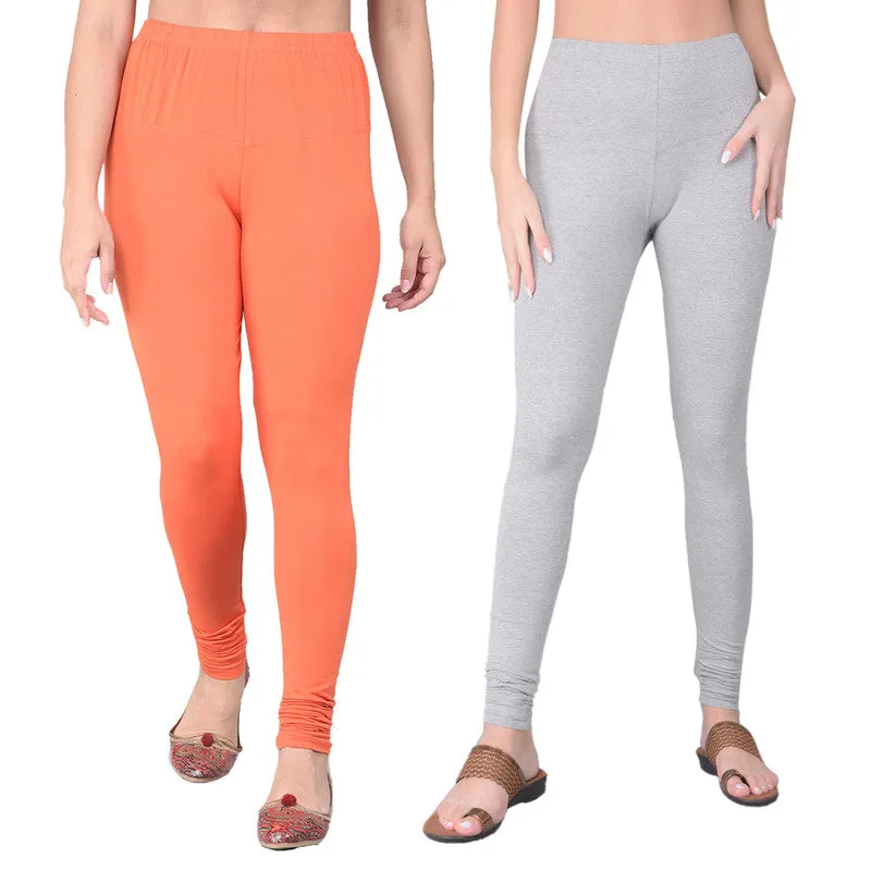 Comfort Lady Regular Fit Ankle Length Leggings Pack of  2