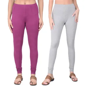 Comfort Lady Regular Fit Ankle Length Leggings Pack of  2