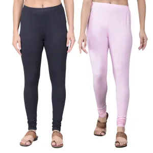 Comfort Lady Regular Fit Ankle Length Leggings Pack of  2
