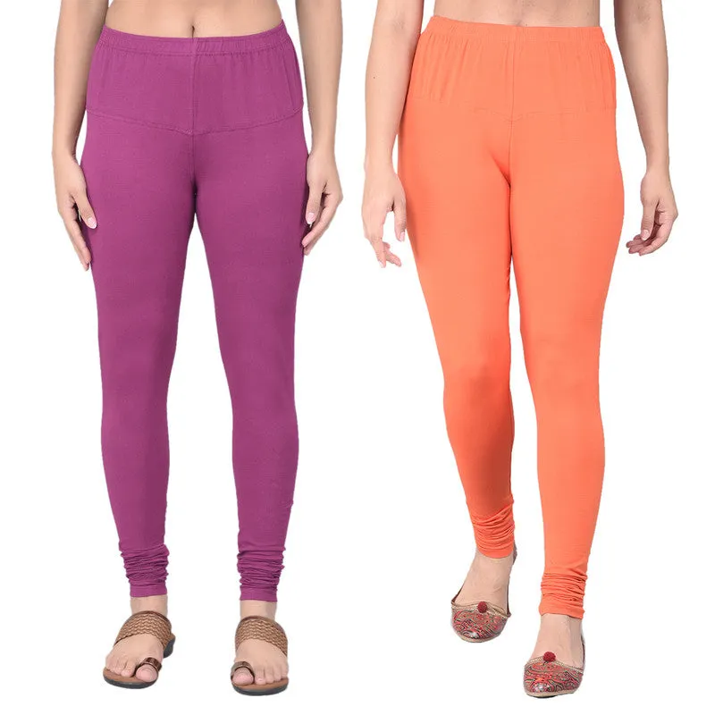 Comfort Lady Regular Fit Ankle Length Leggings Pack of  2