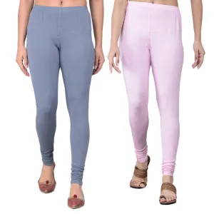 Comfort Lady Regular Fit Ankle Length Leggings Pack of  2