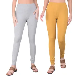 Comfort Lady Regular Fit Ankle Length Leggings Pack of  2
