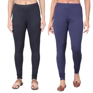 Comfort Lady Regular Fit Ankle Length Leggings Pack of  2