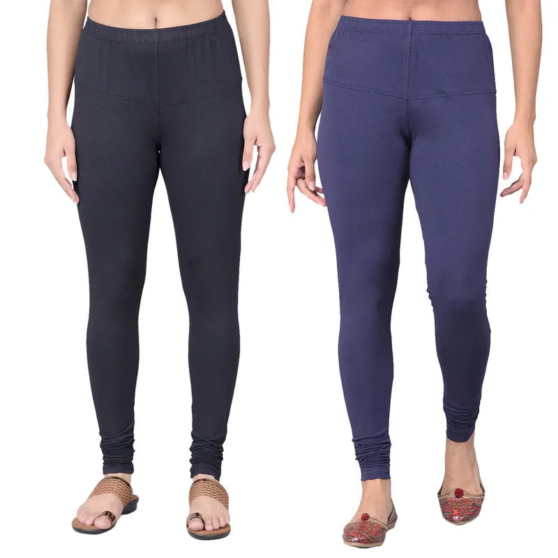 Comfort Lady Regular Fit Ankle Length Leggings Pack of  2