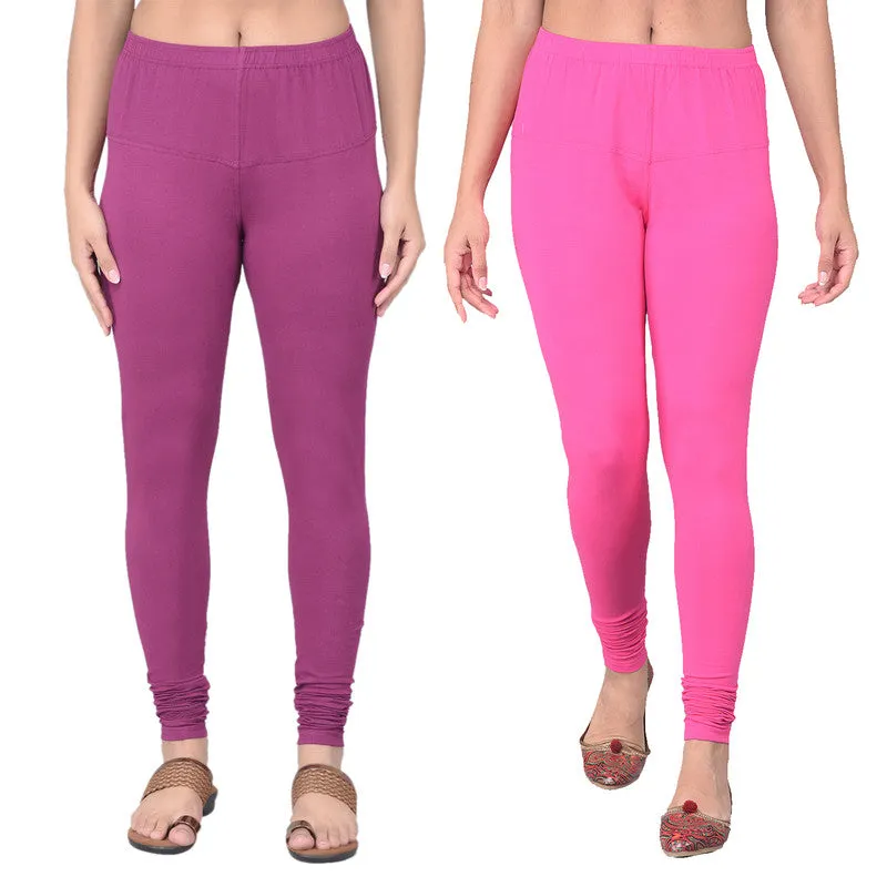 Comfort Lady Regular Fit Ankle Length Leggings Pack of  2