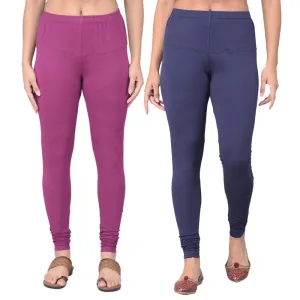 Comfort Lady Regular Fit Ankle Length Leggings Pack of  2